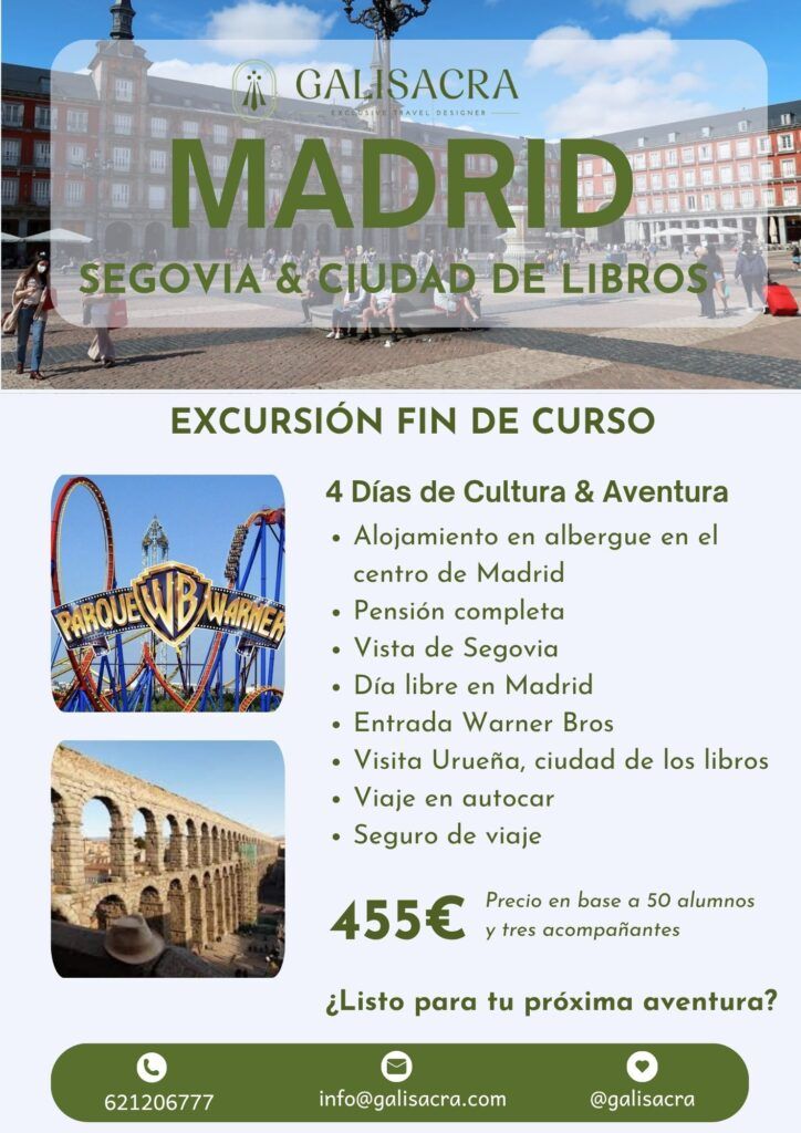 viajes fin de curso madrid galisacra