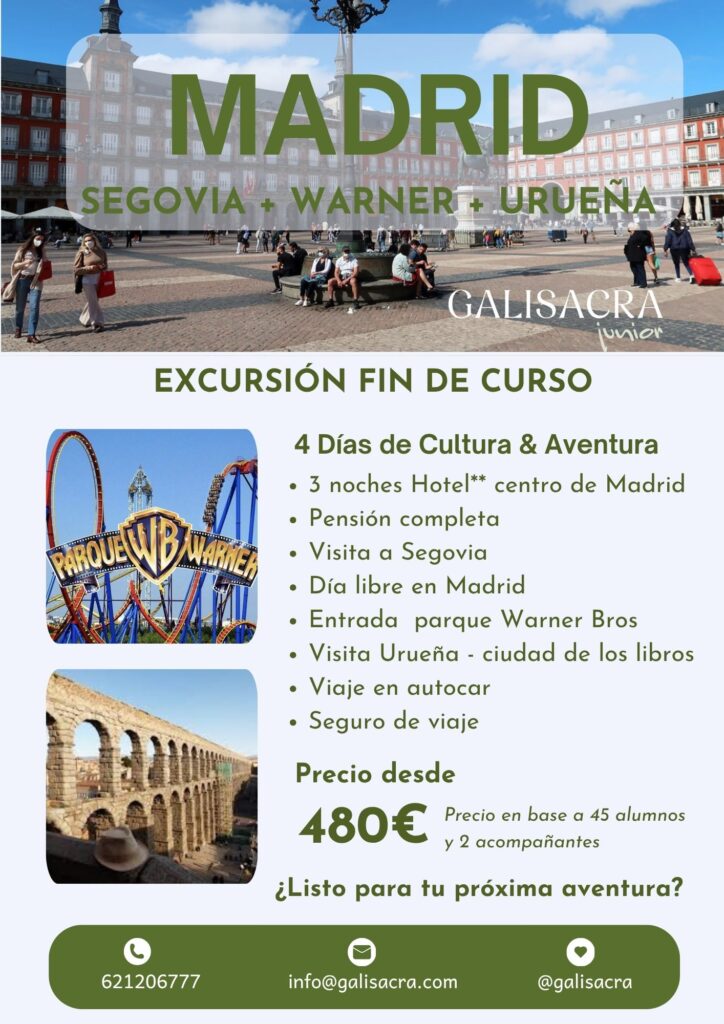 Galisacra junior viajes fin de curso escolar madrid