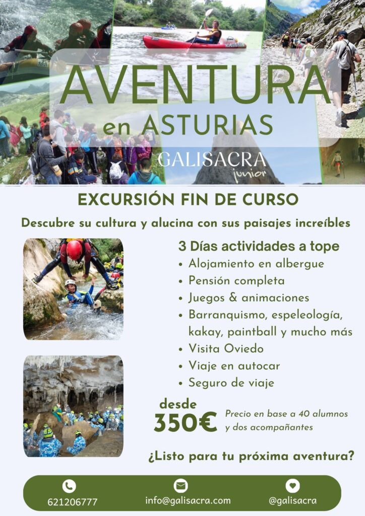 viajes fin de curso Asturias Galisacra